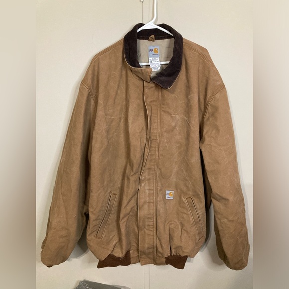Vintage Carhartt Flame Resistant Work Jacket, Size 3XLT - Picture 1 of 7